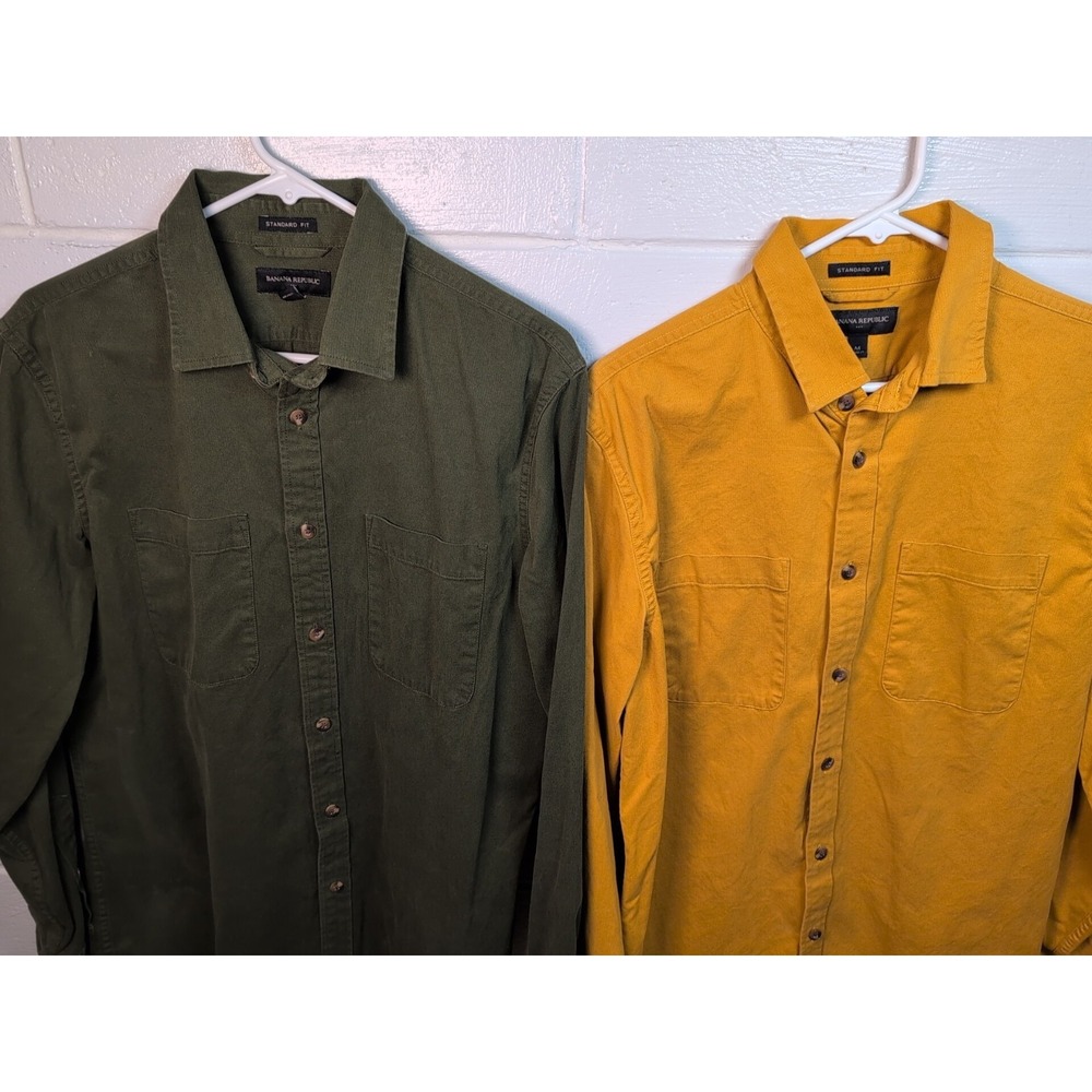 Banana Republic Corduroy Shirts (lot of 2) Men's Medium Button Up Long Sleeve